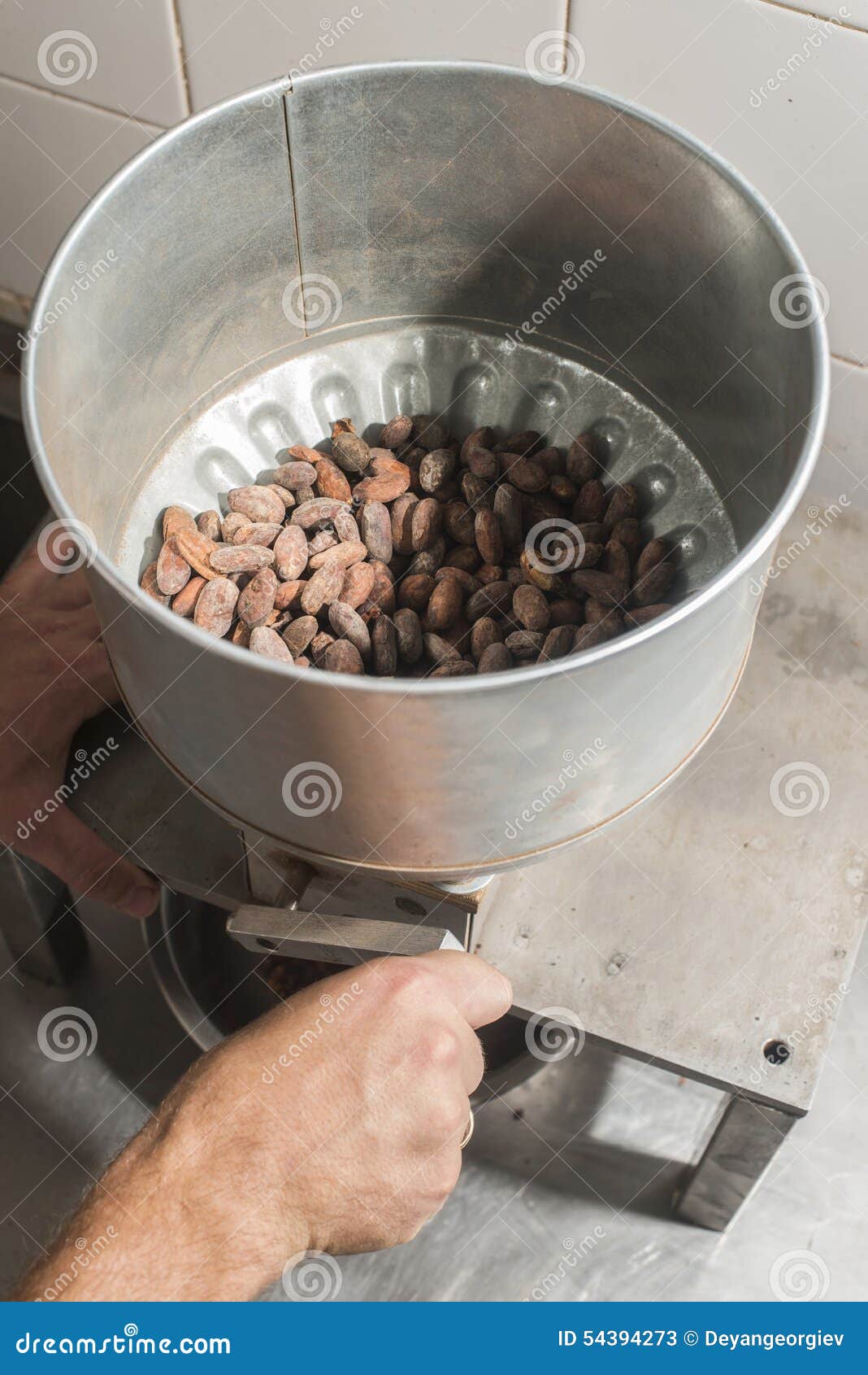 Machine for Grinding Cocoa. Stock Image Image of powder, brown 54394273