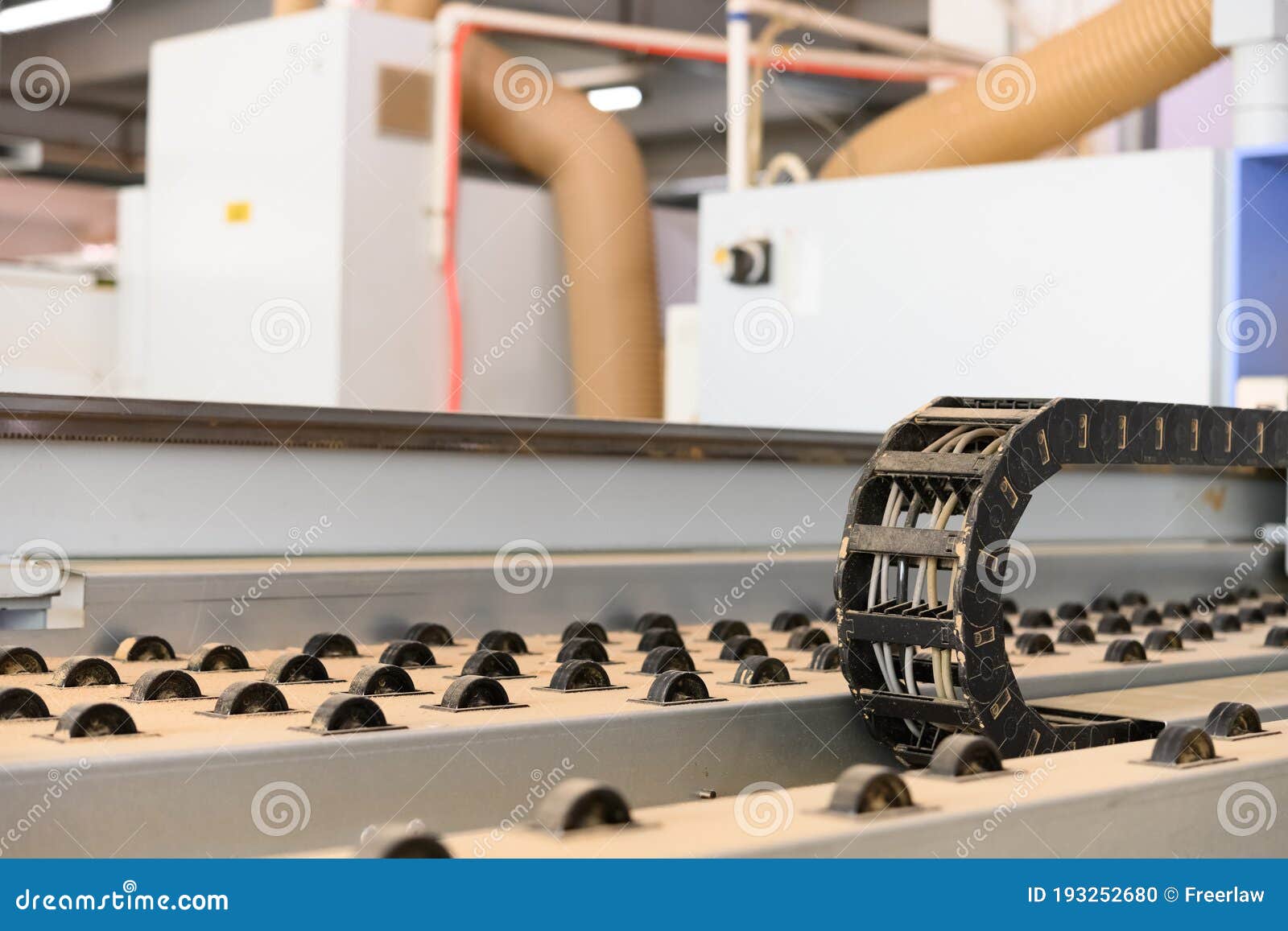 A Machine for Handling Plywood in a Factory Stock Photo Image of