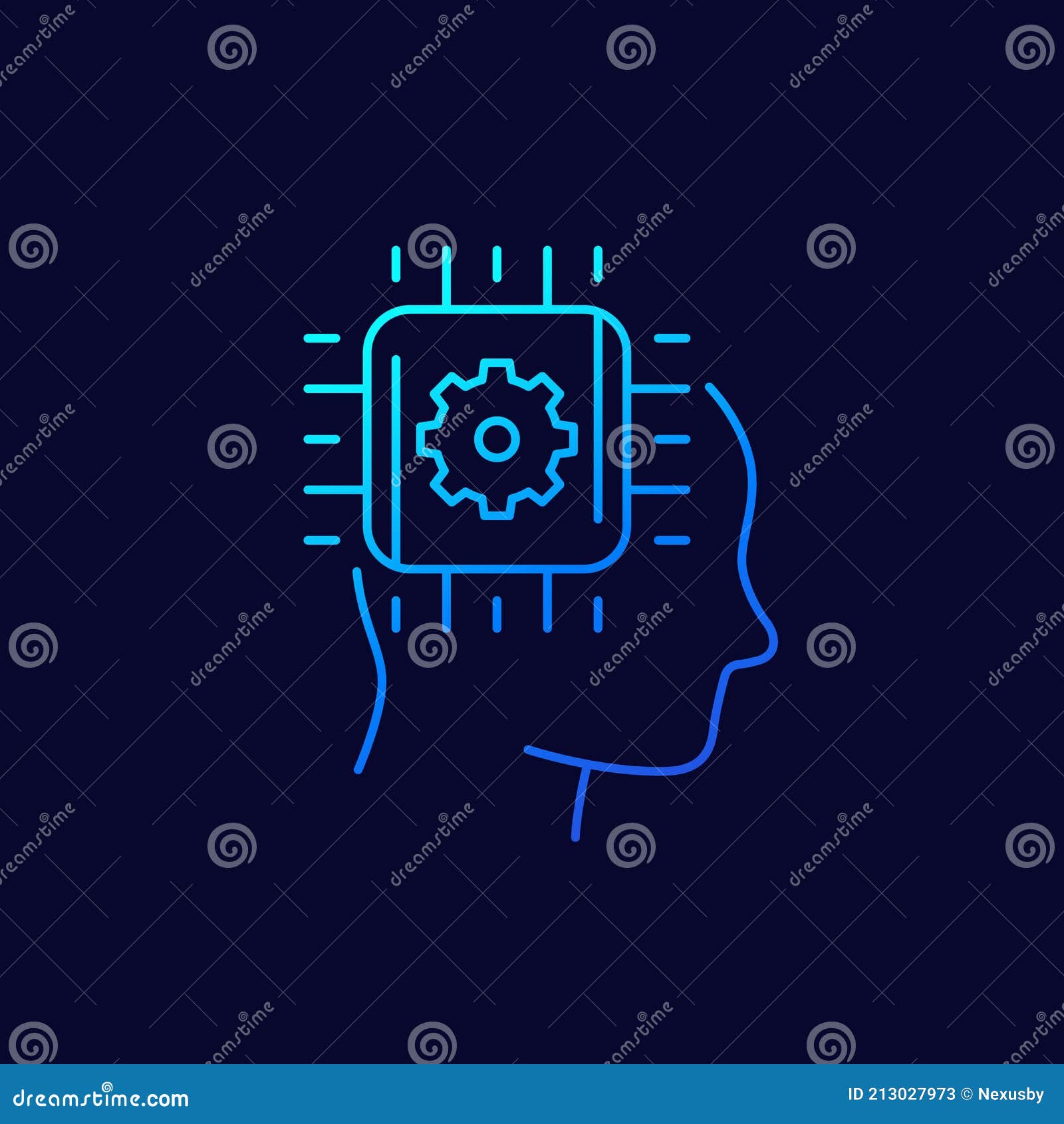 Machine Learning and Artificial Intelligence, AI Stock Vector ...