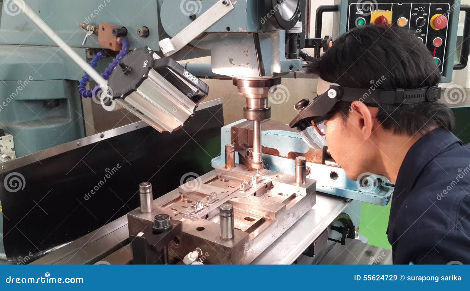 Machine Milling Make and Repair Mold Editorial Stock Image Image of