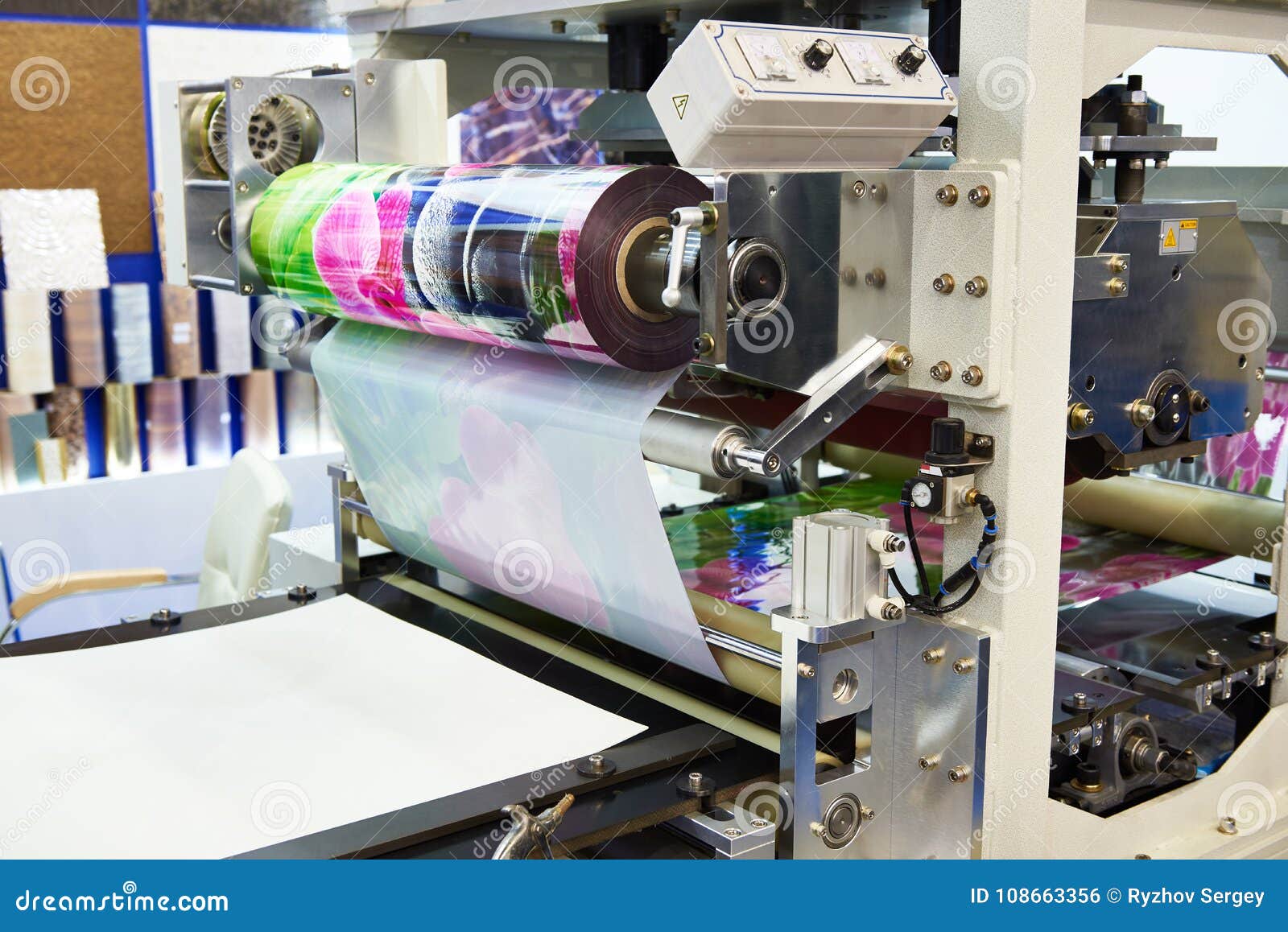 Machine Om Plastic Films Met Drukken Te Maken Stock Foto Image of