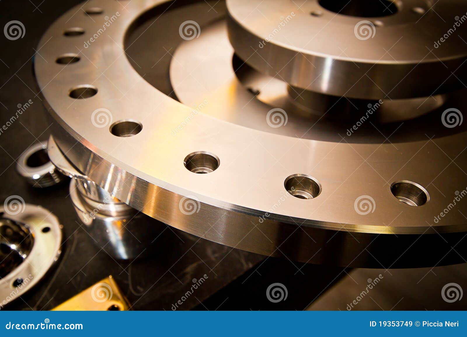 Machine Part Stock Image Image Of Prototype Metal Holes 19353749