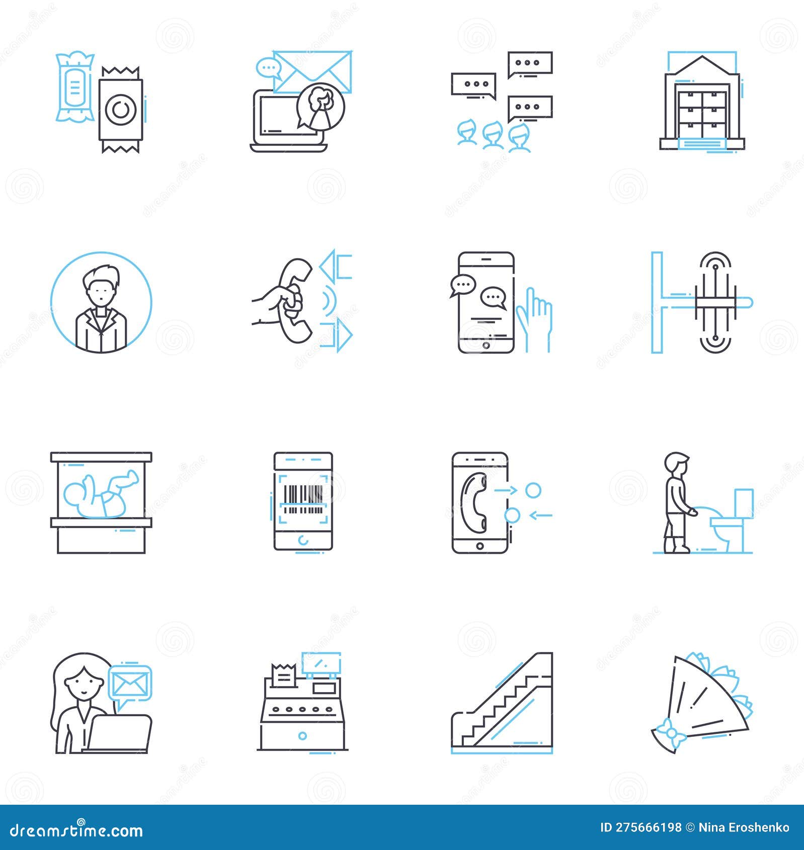 machine partners linear icons set. collaboration, integration, automation, efficiency, synergy, coordination