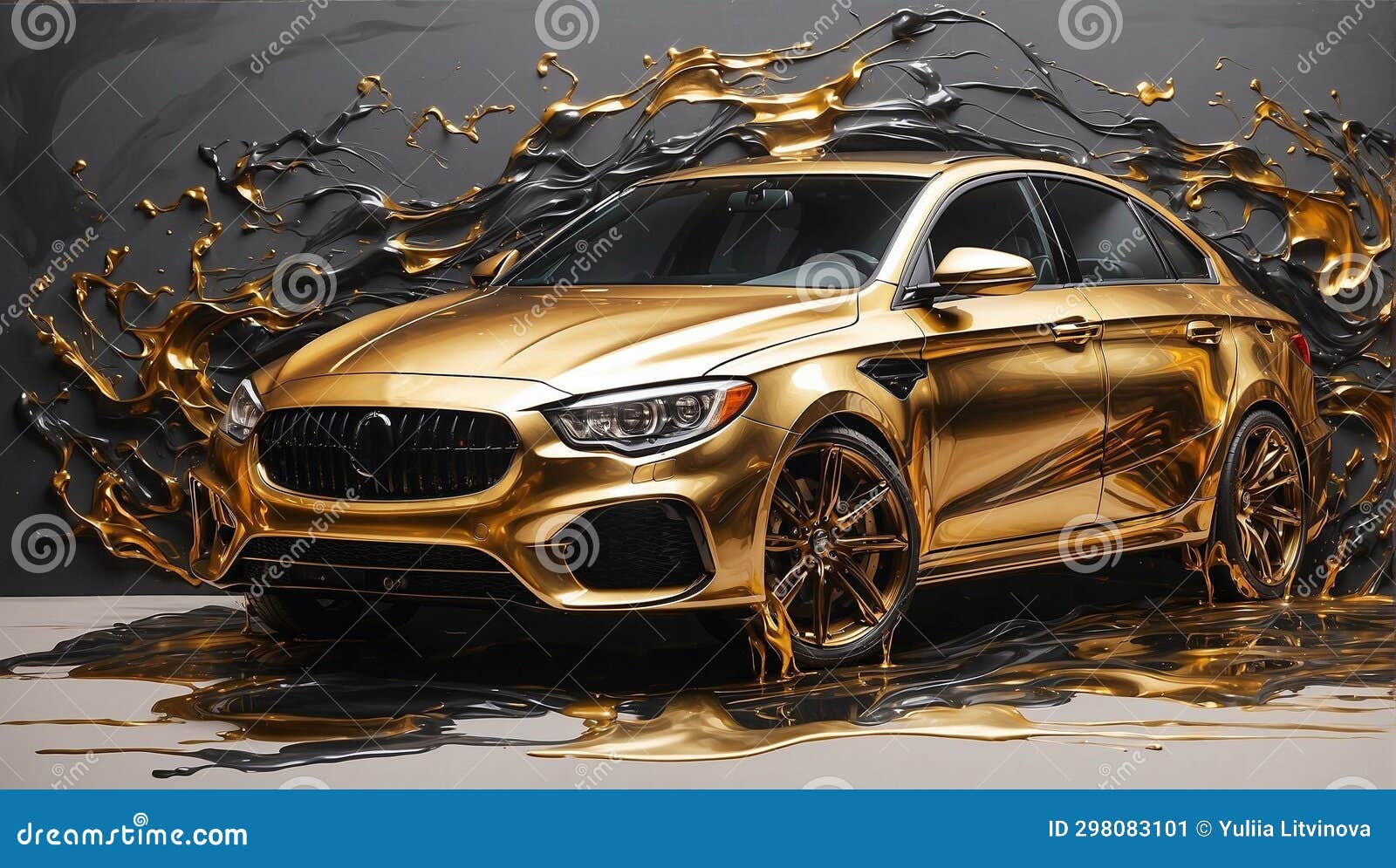 the machine is plated with cast gold, rich colors.