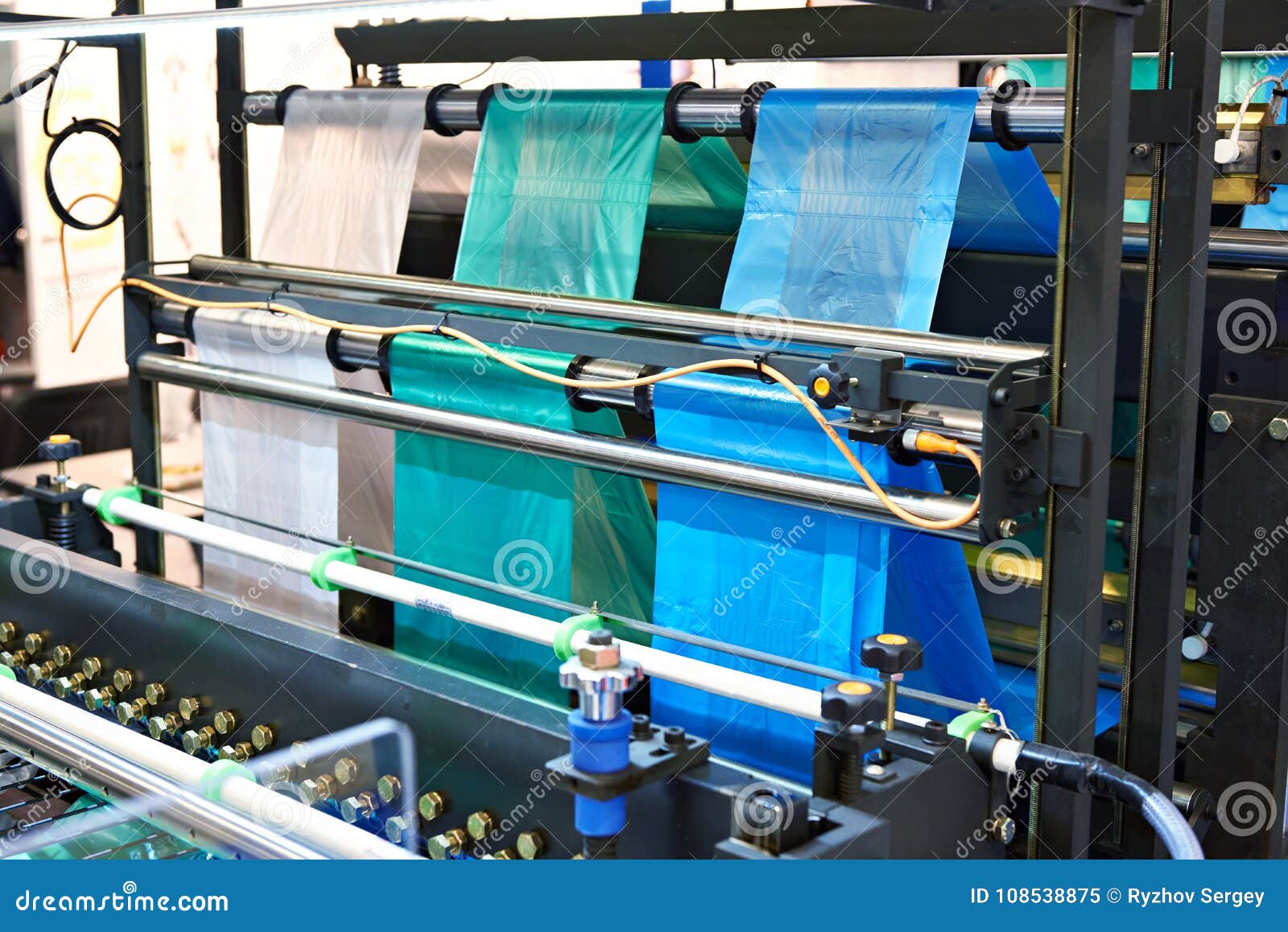 Machine for Manufacturing Plastic Bags Stock Image Image of machine