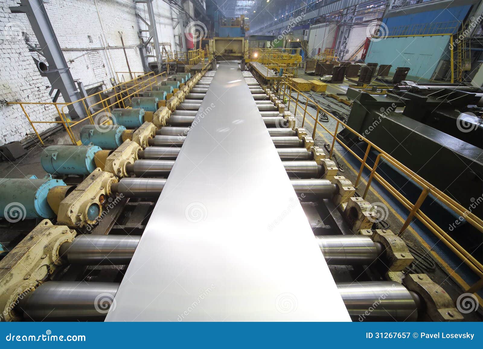 Machine Of Rolling Mill From A Block Of Aluminum Makes A Sheet Stock