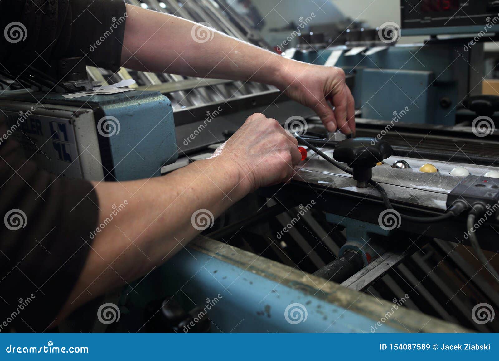 Machine Service, Maintenance of the Printing Machine Stock Image Image of work, industrial