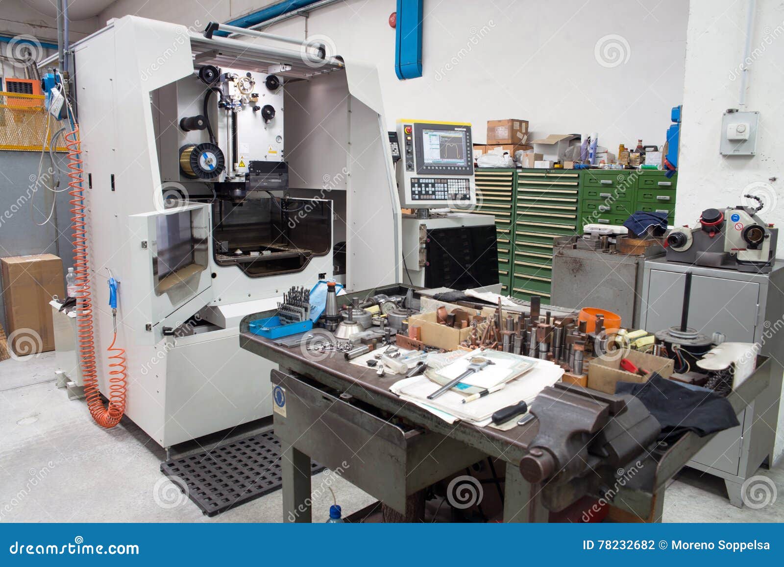 Machine Tools with Computer Numerical Control (CNC) Stock Photo Image