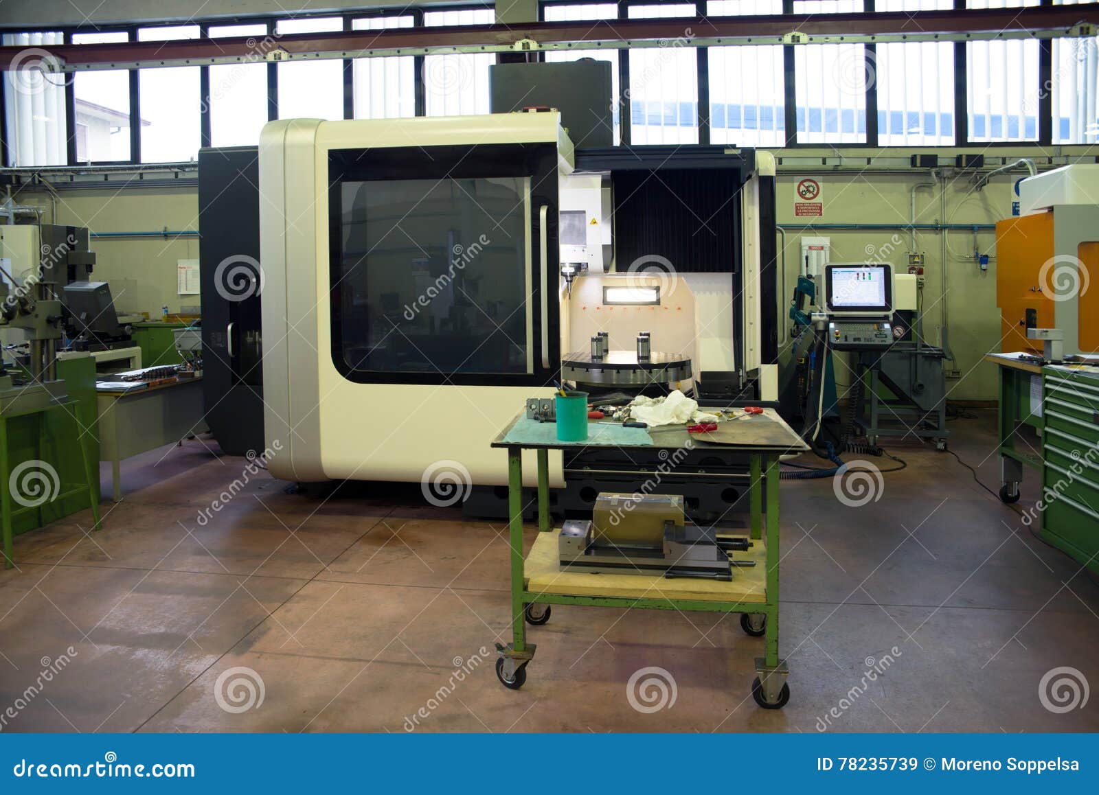 Machine Tools with Computer Numerical Control (CNC) Stock Image Image