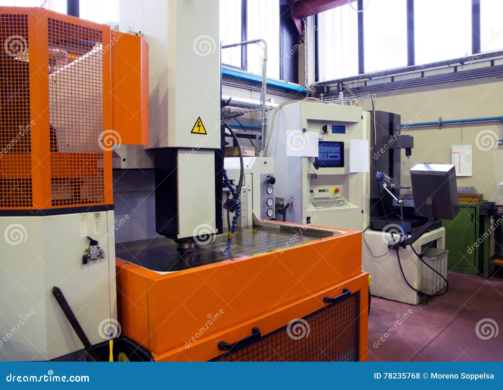 Machine Tools with Computer Numerical Control (CNC) Stock Photo Image