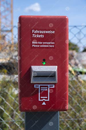 Machine For Validating Deutsche Bahn Tickets Stock Photo Image Of 