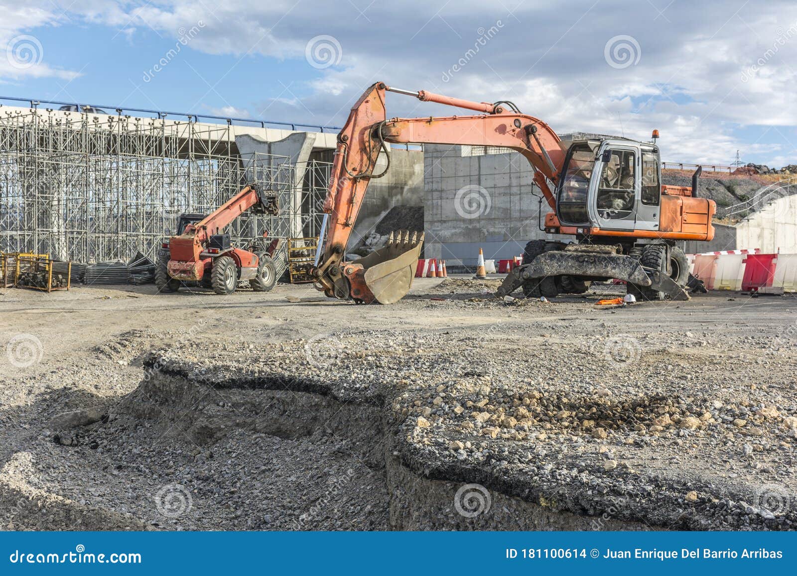 Machinery Building a Civil Engineering Structure Stock Photo Image of