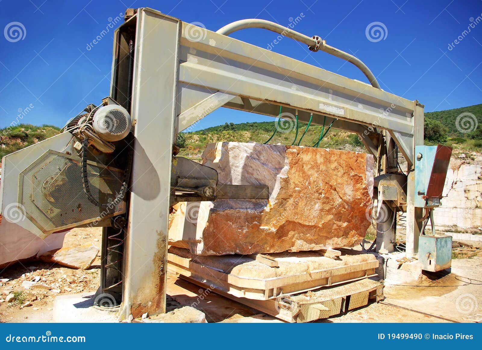 Machinery in Quarry of Marble . Stock Photo Image of electric