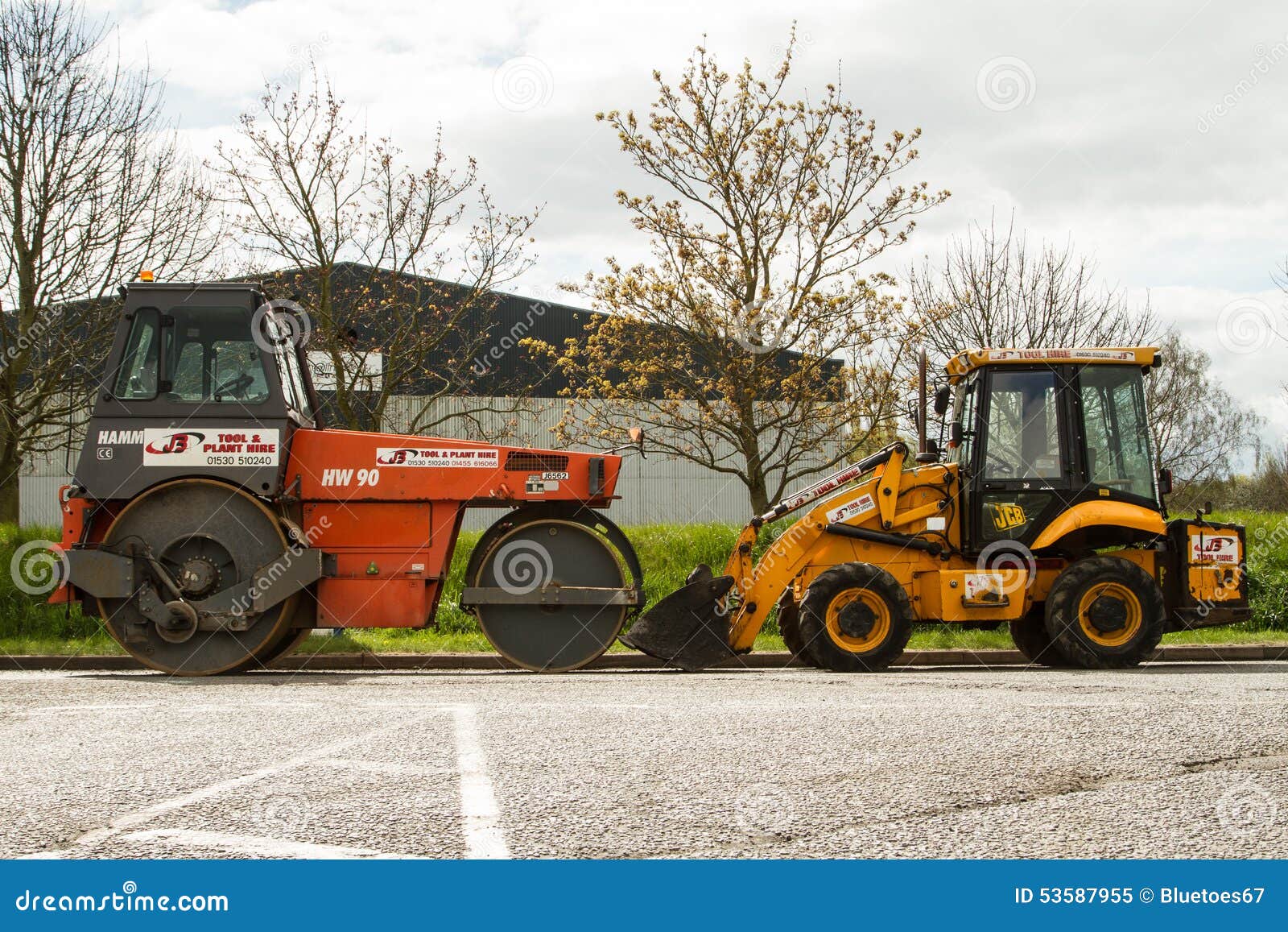 Machinery for Working Roads (under Construction). Editorial Image