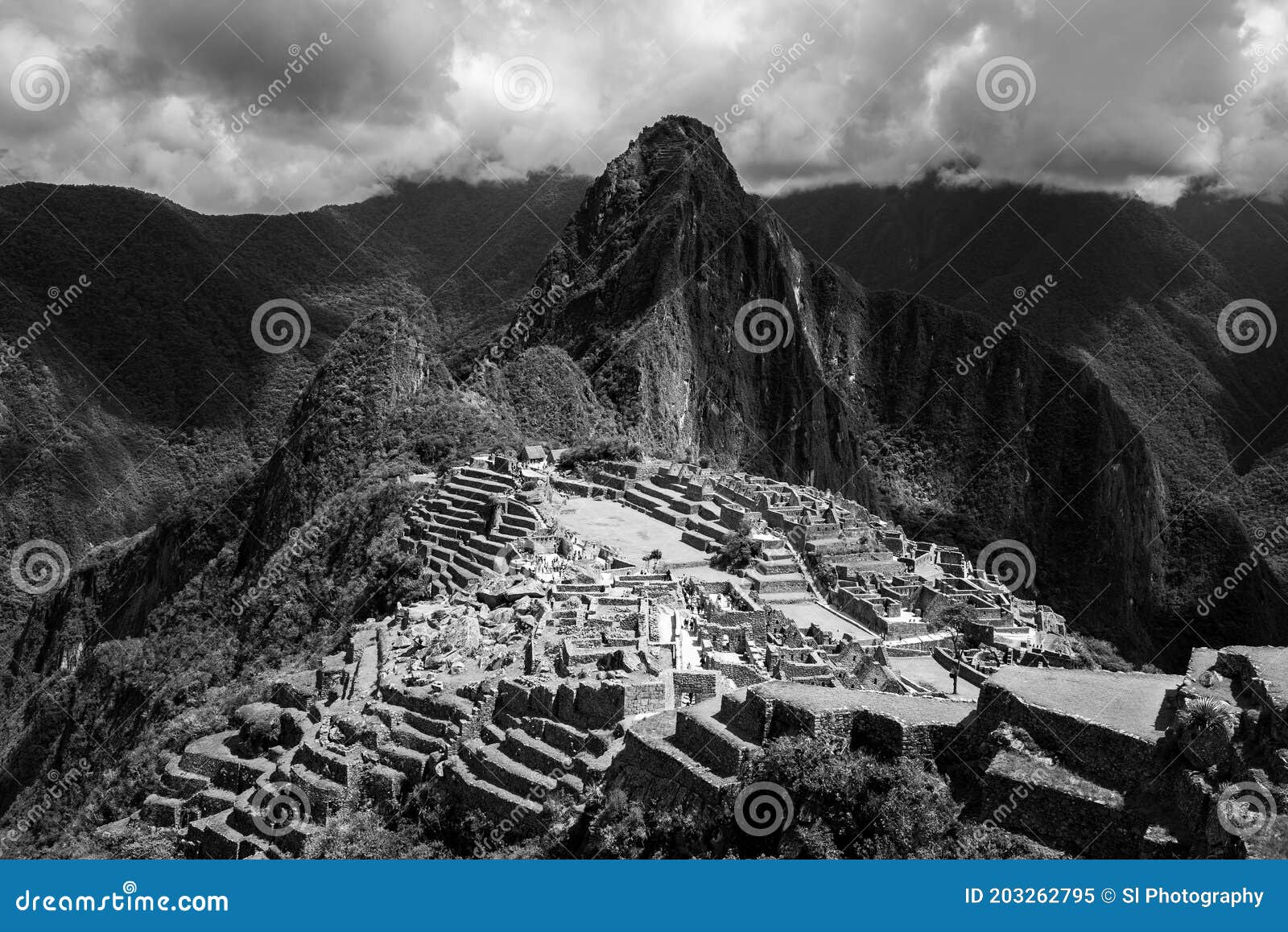Machu Picchu Black and White, Peru Stock Image Image of black, picchu