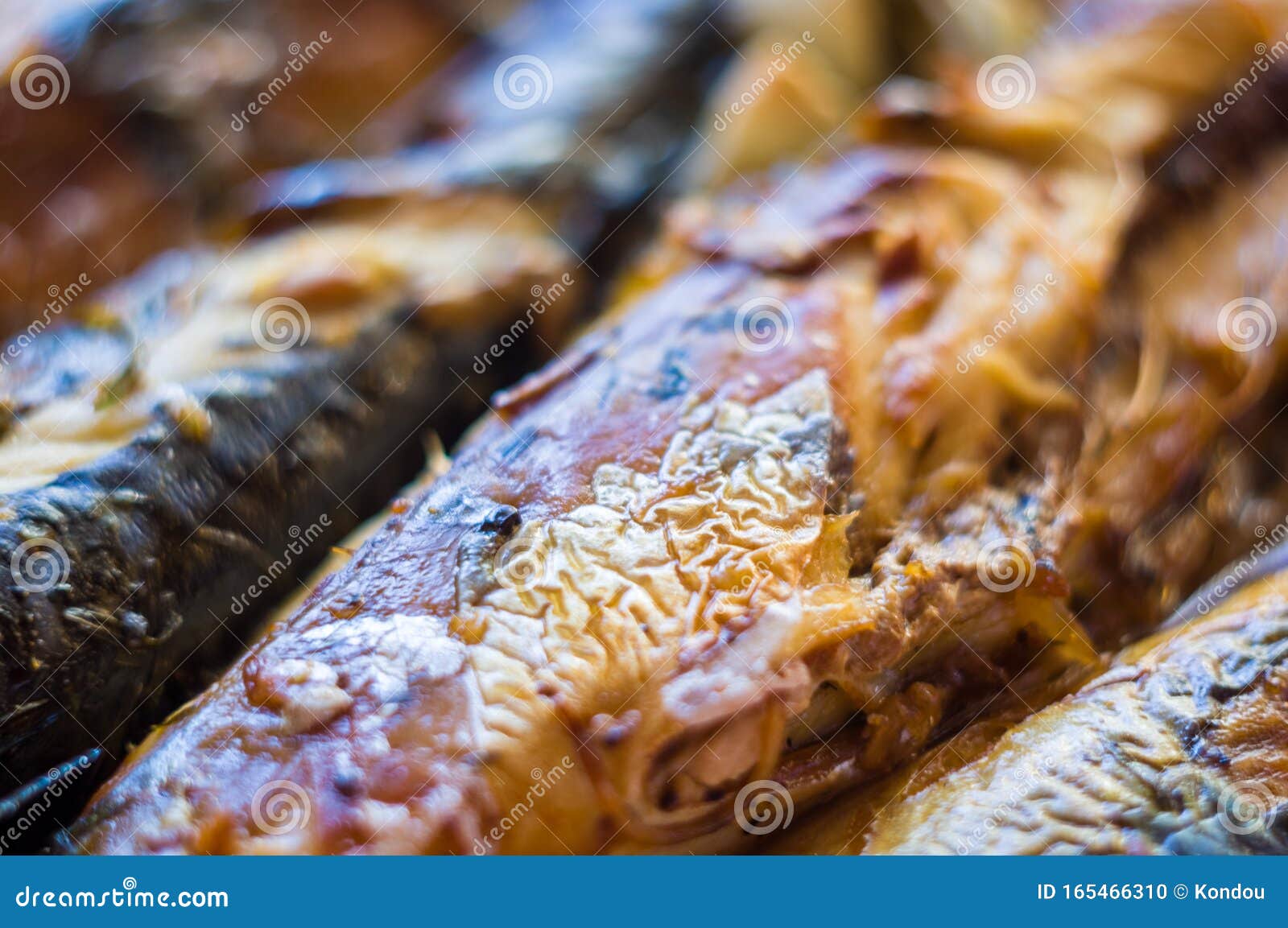 Mackerel Baked in the Oven, Home Dish, Closeup Stock Photo Image of view, delicious 165466310
