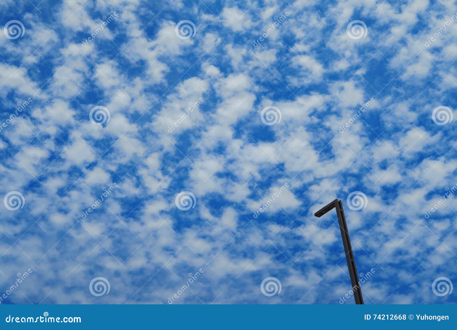 Mackerel clouds stock photo. Image of environmental, house 74212668