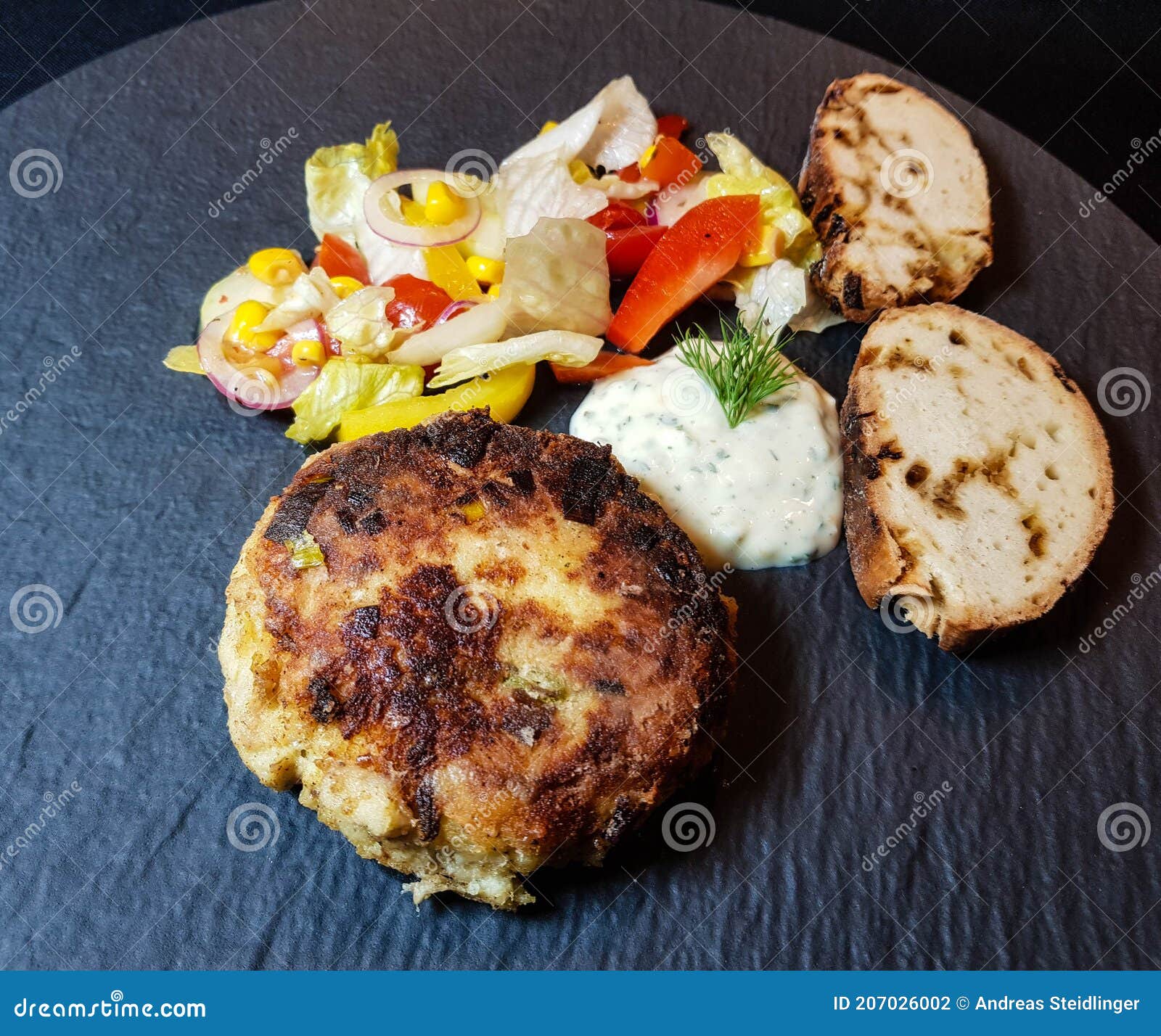Mackerel fish cakes stock photo. Image of rosemary, healthy 207026002