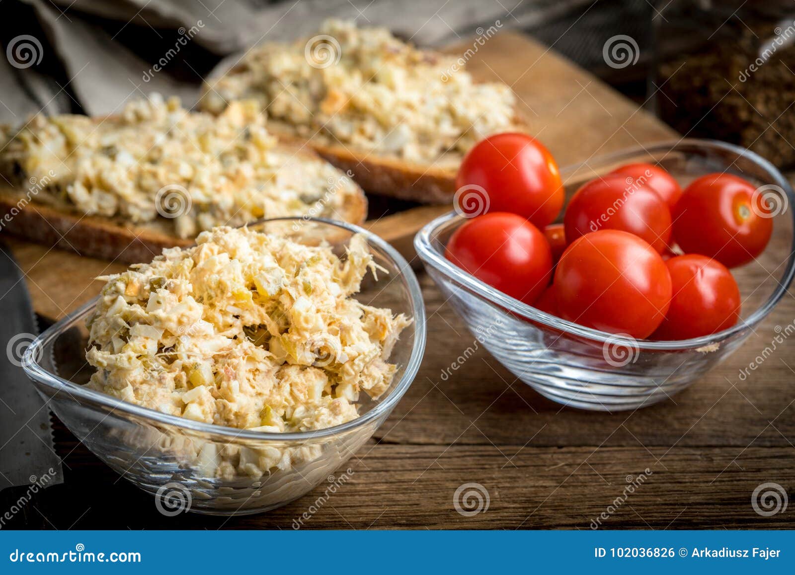 Mackerel fish paste. stock photo. Image of meal, board 102036826