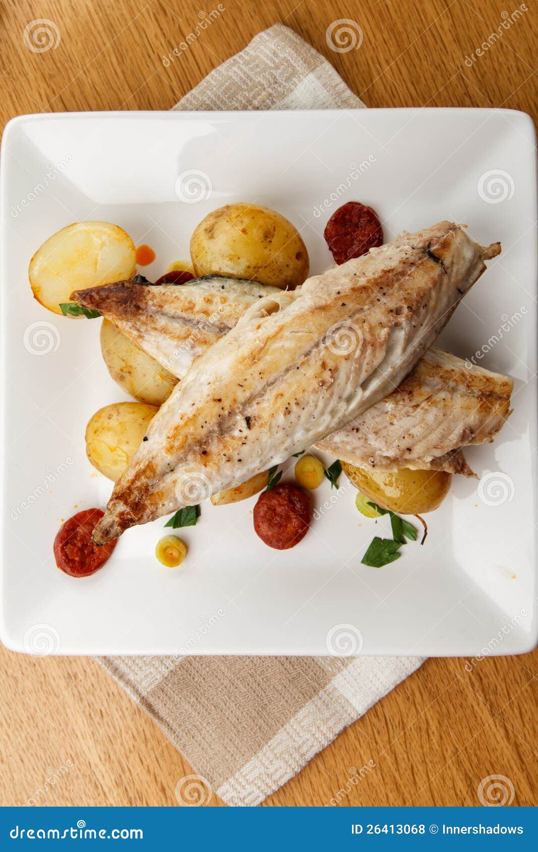 Mackerel meal stock photo. Image of cooked, healthy, fish 26413068