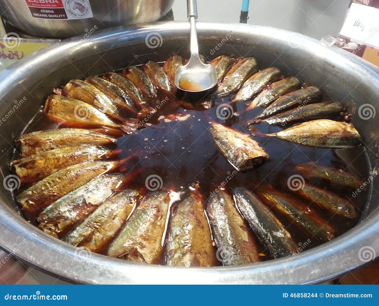 Mackerel meat editorial stock image. Image of boiled 46858244