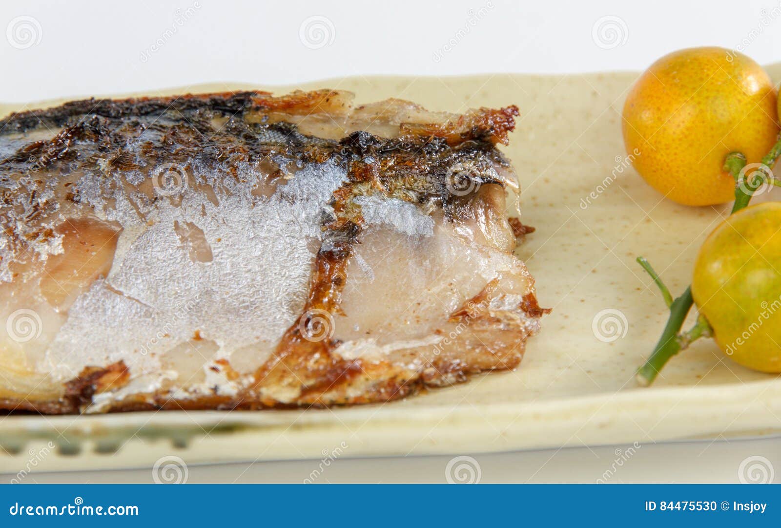 Mackerel on a plate stock photo. Image of fish, calorie 84475530