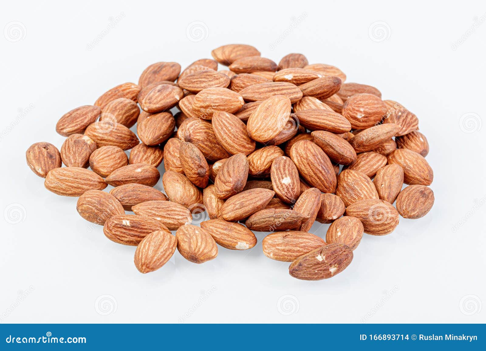 Macro Almond Nuts on a White Background Stock Photo Image of close
