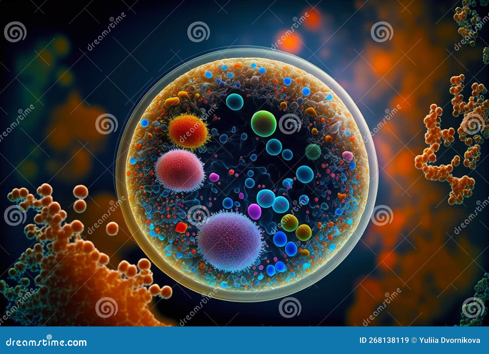 Macro of Bacteria. Microbiology Pathogen Cell Stock Image Image of