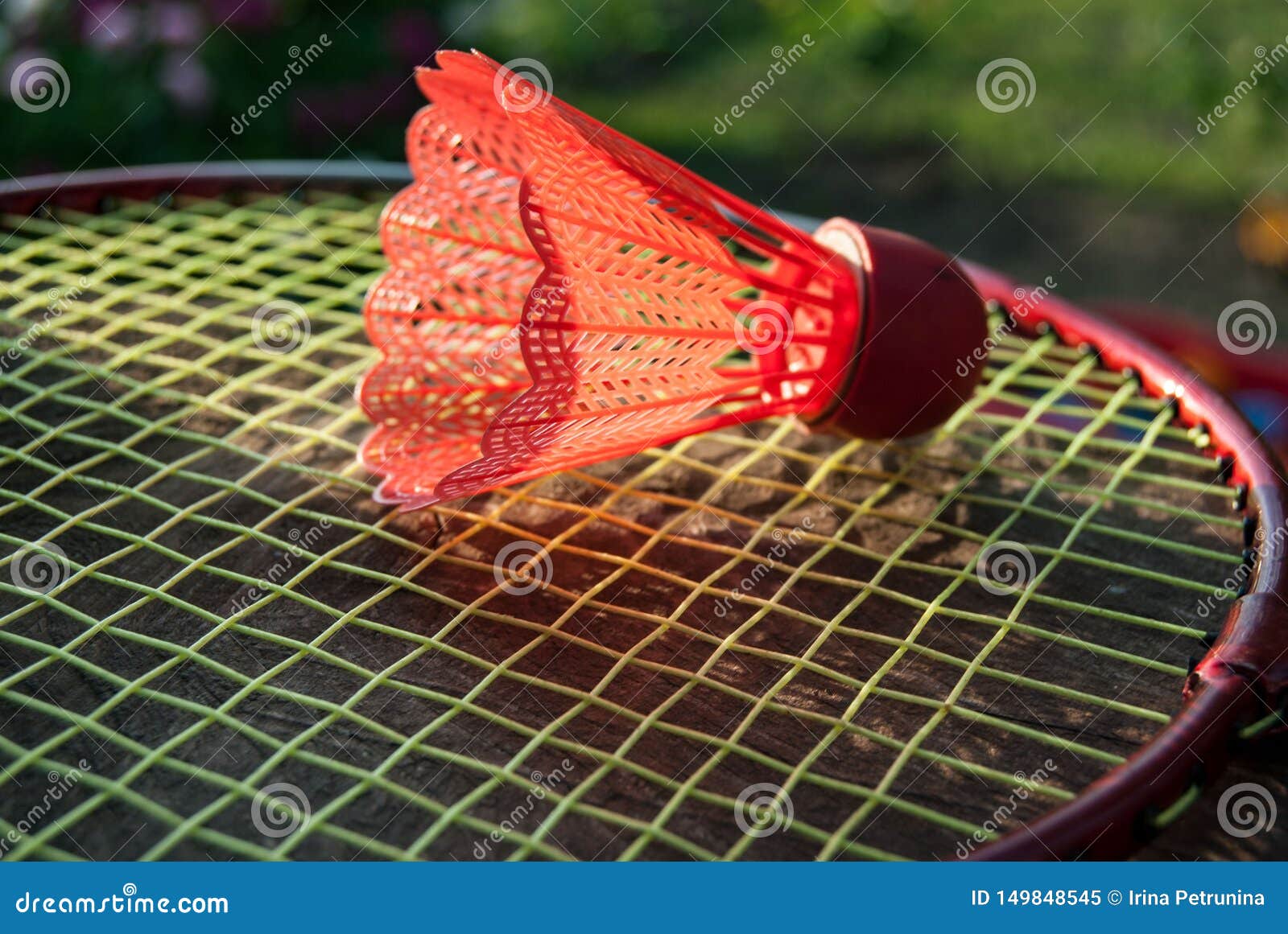 Badminton red shuttlecock stock image. Image of lifestyle 149848545