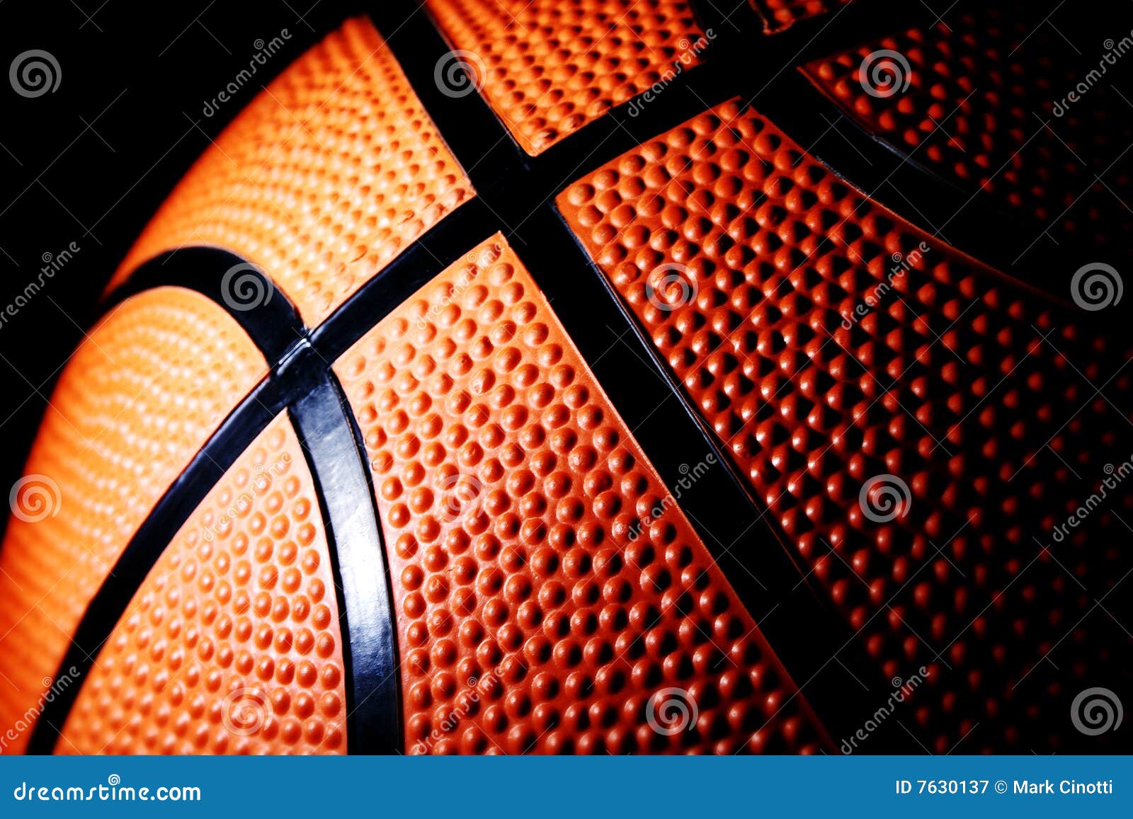macro of a basketball