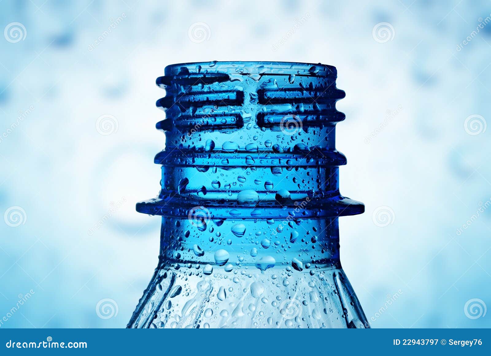 Macro of Bottle Neck with Water Drops Stock Image Image of plastic