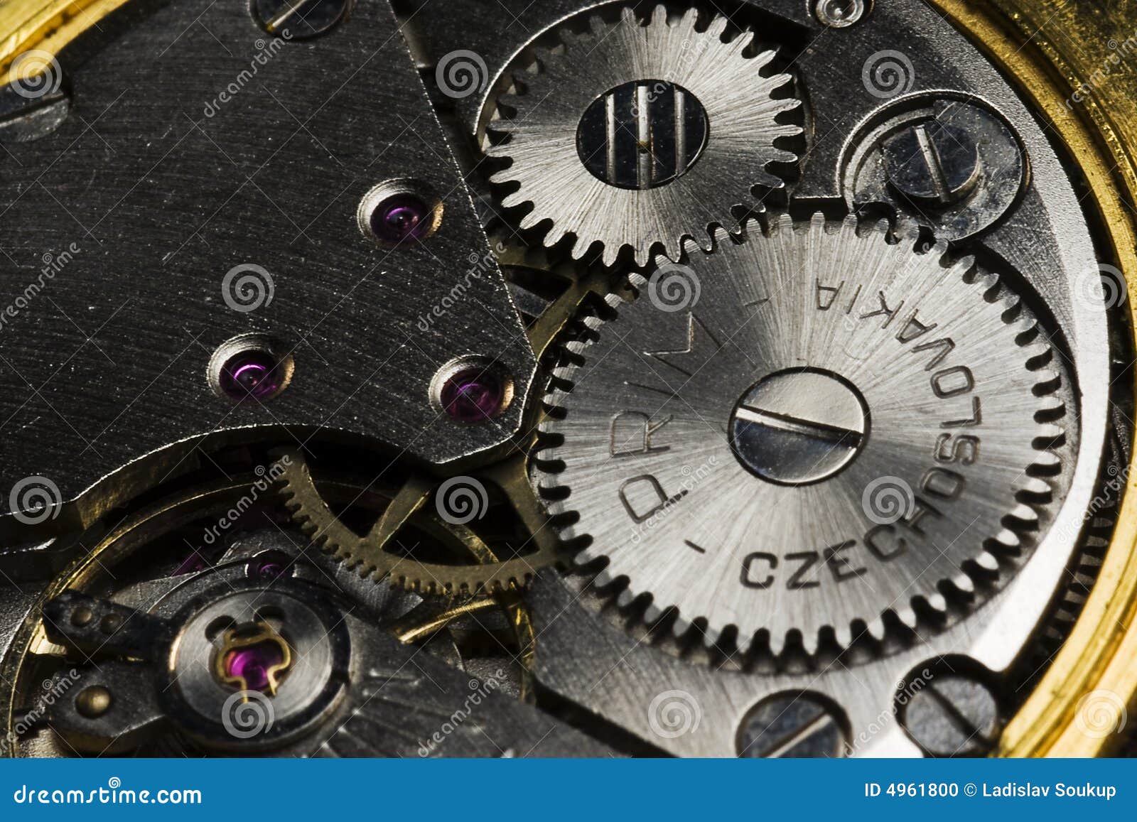 Macro of clock drive stock photo. Image of drive, watches 4961800