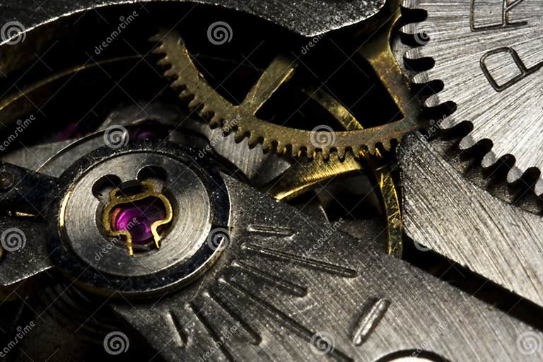 Macro of clock drive stock image. Image of metering, clock 4961847