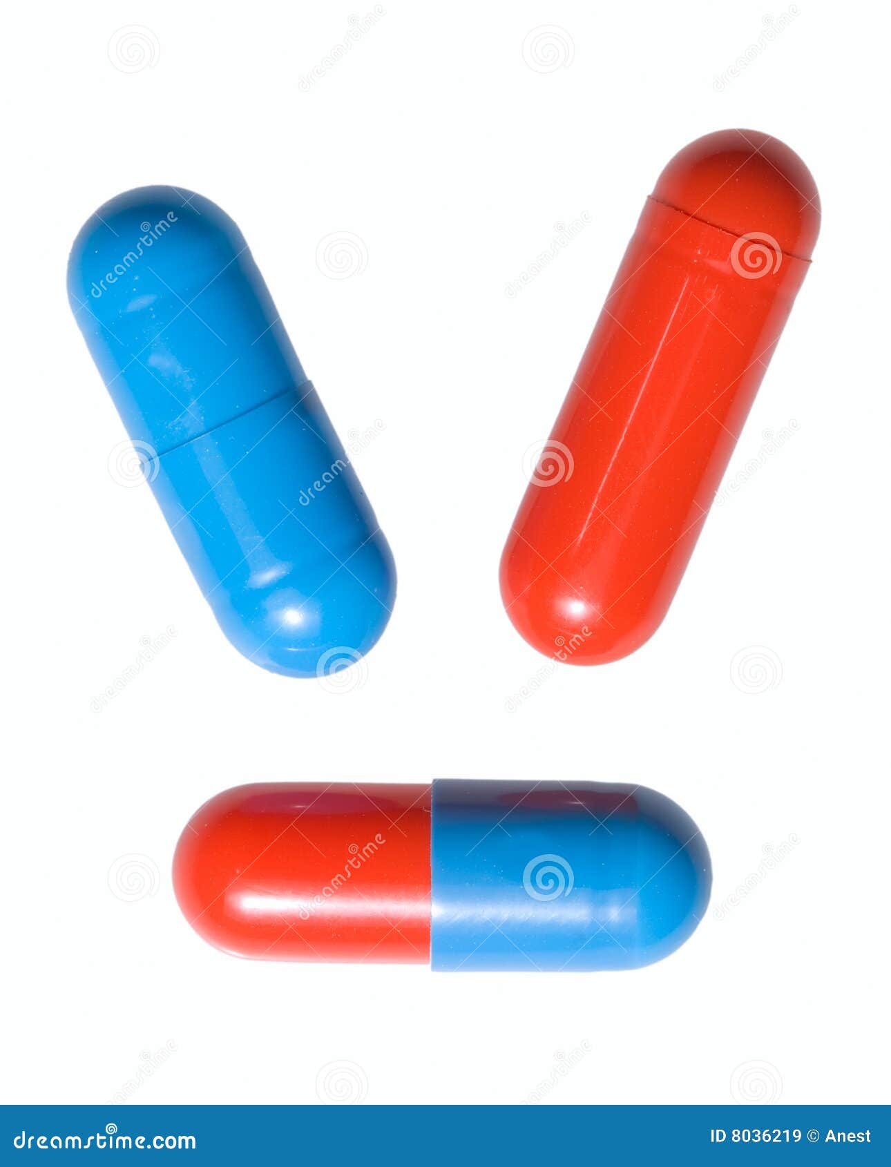 Macro of Colour Capsules Isolated on White Stock Image Image of