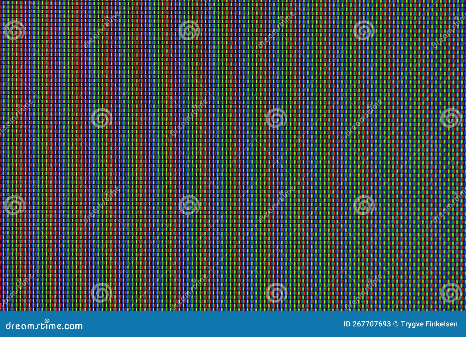 Macro Details of a LCD TV Screen with Red Green and Blue Microscopic
