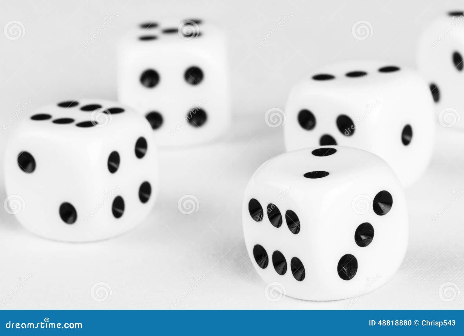 Macro of Dice with Shallow Depth of Field Stock Photo Image of field