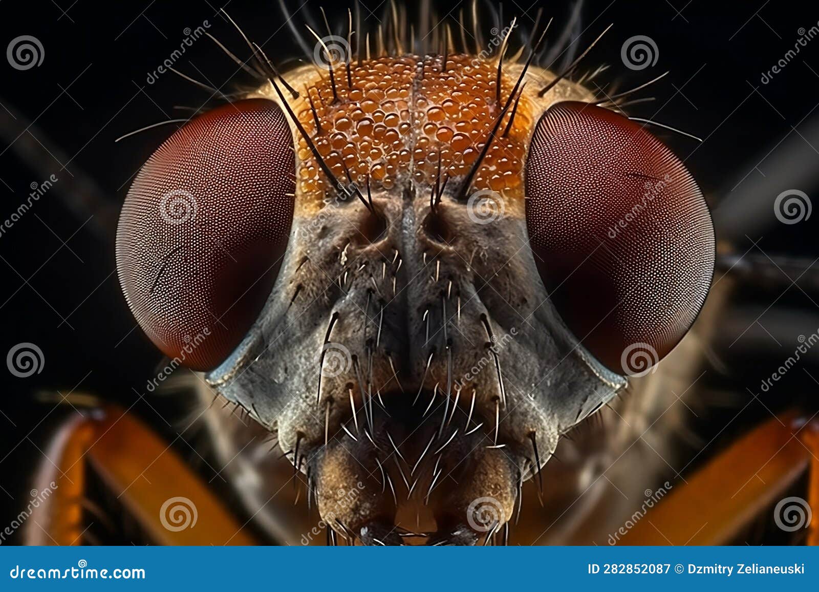 Macro of a Fly. Generative AI. Logistic and Warehouse, Warehouse Worker