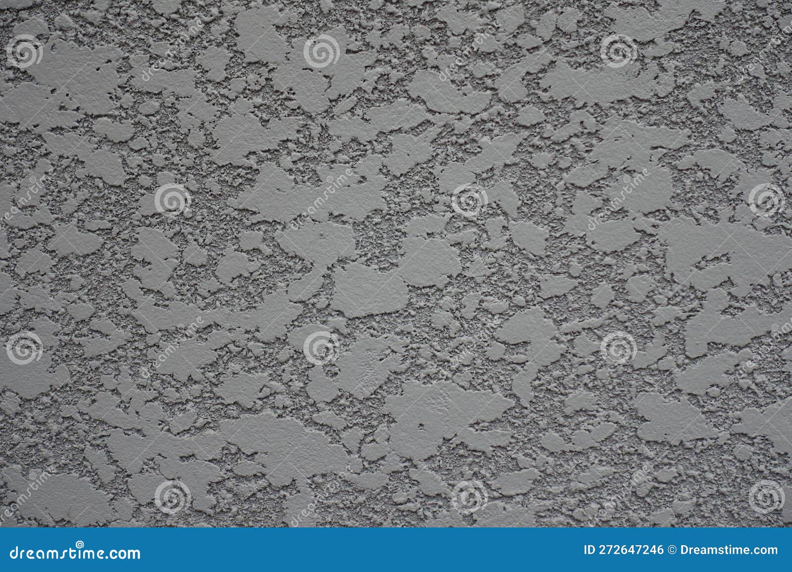 Macro of Gray Semi Smooth Wall with Stucco Lace Finish Stock Photo