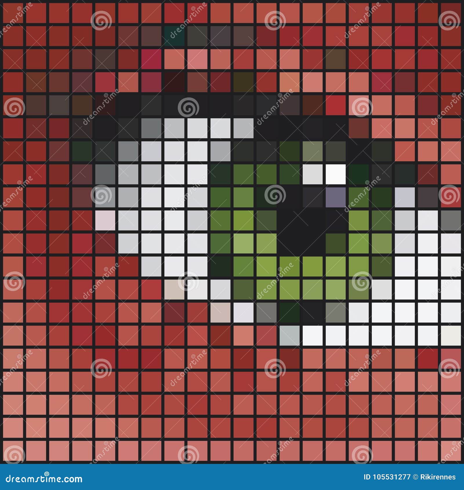 Minecraft Pixel Art Templates: Google Chrome Logo