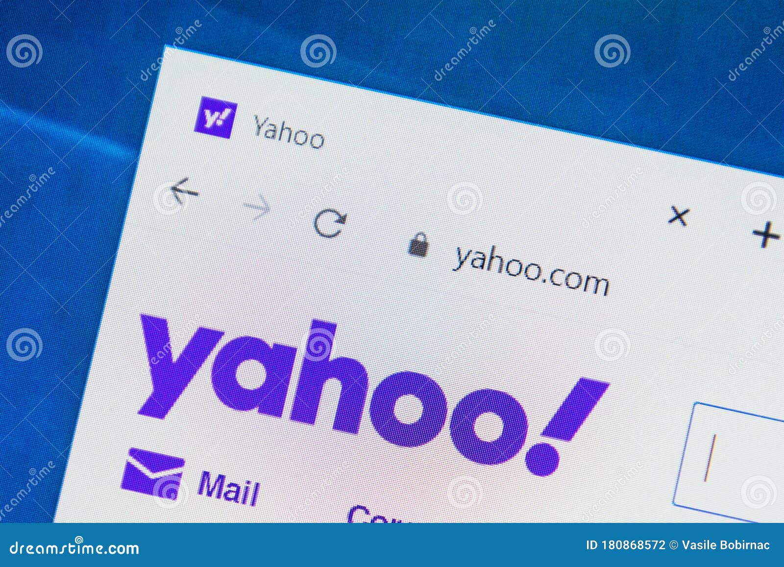 Yahoo.com Web Site. Selective Focus. Editorial Photography - Image of