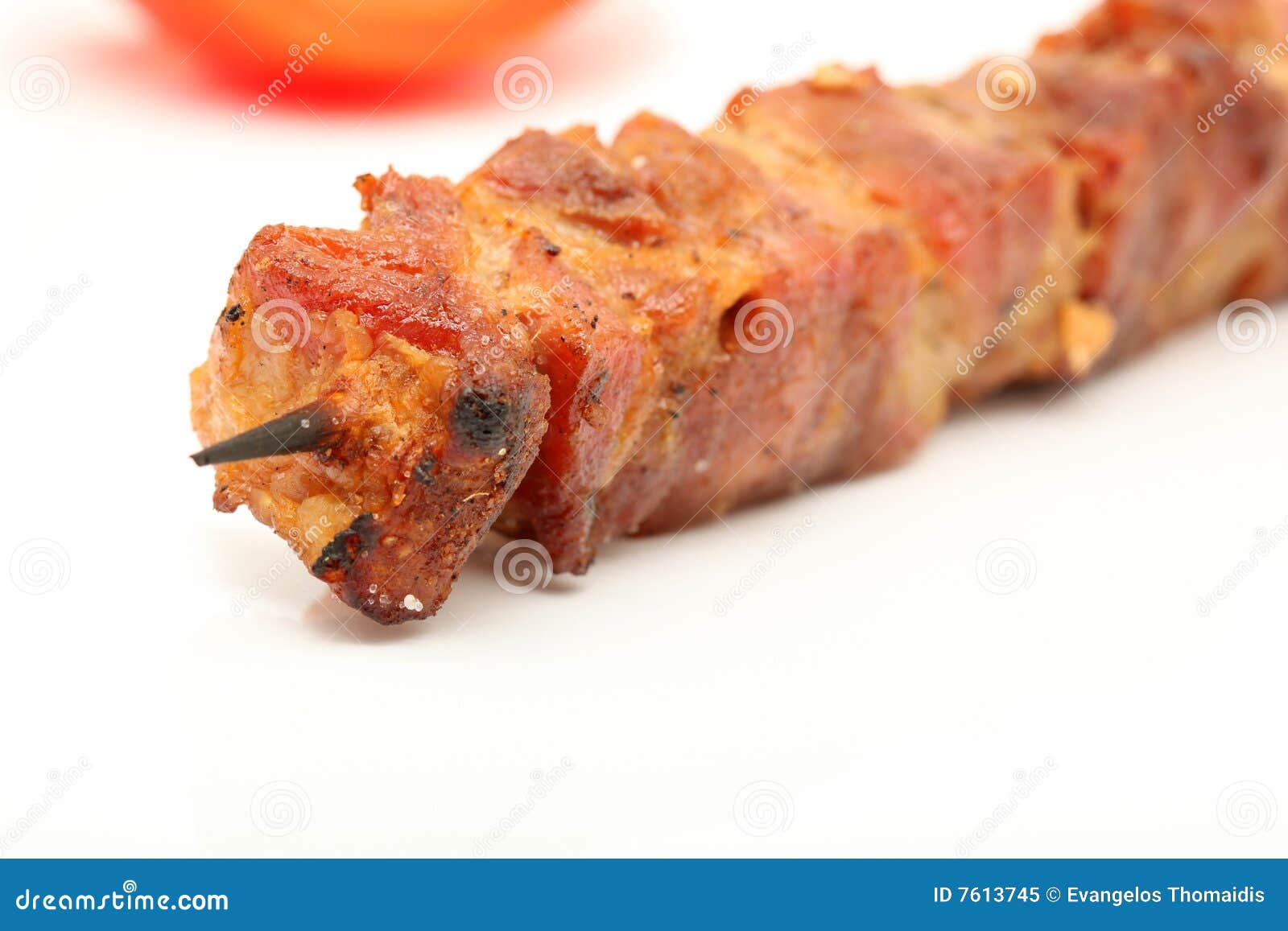 Macro kebap stock image. Image of cuisine, pieces, stick 7613745