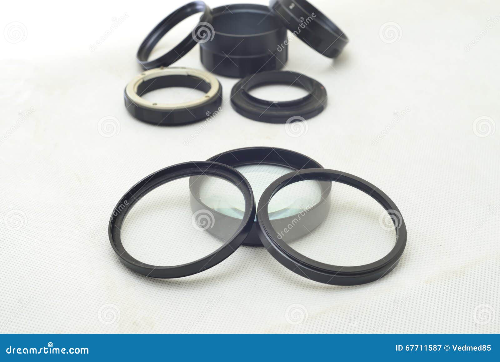 Macro lens and macro rings stock image. Image of lens 67711587