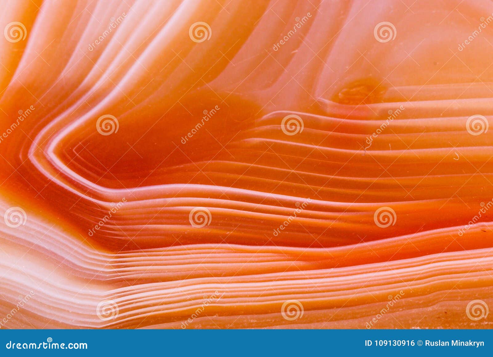 Macro Mineral Orange Agate in Crystals on White Background Stock Photo