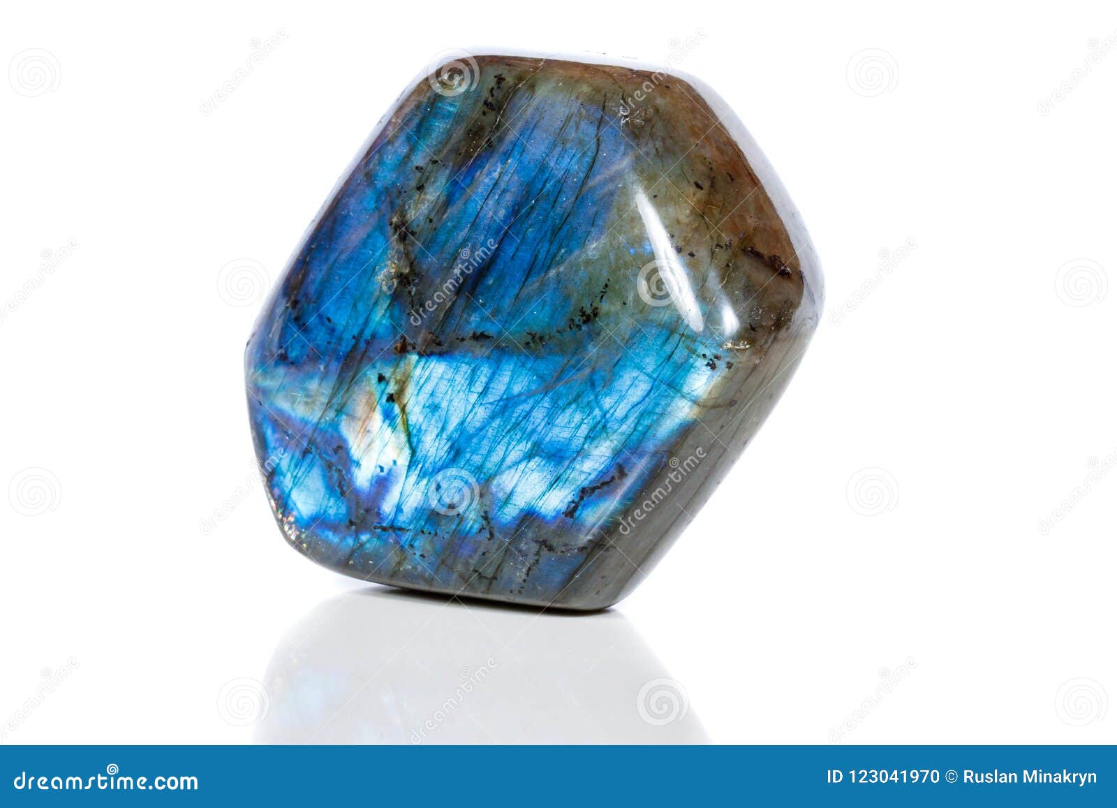 Macro Mineral Stone Labradorite on White Background Stock Photo - Image ...