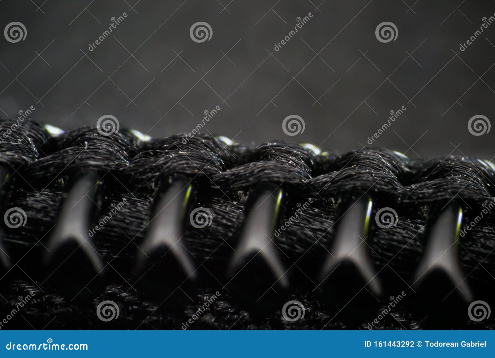 Macro Photo of a Black Velcro Stock Photo - Image of home, closeup