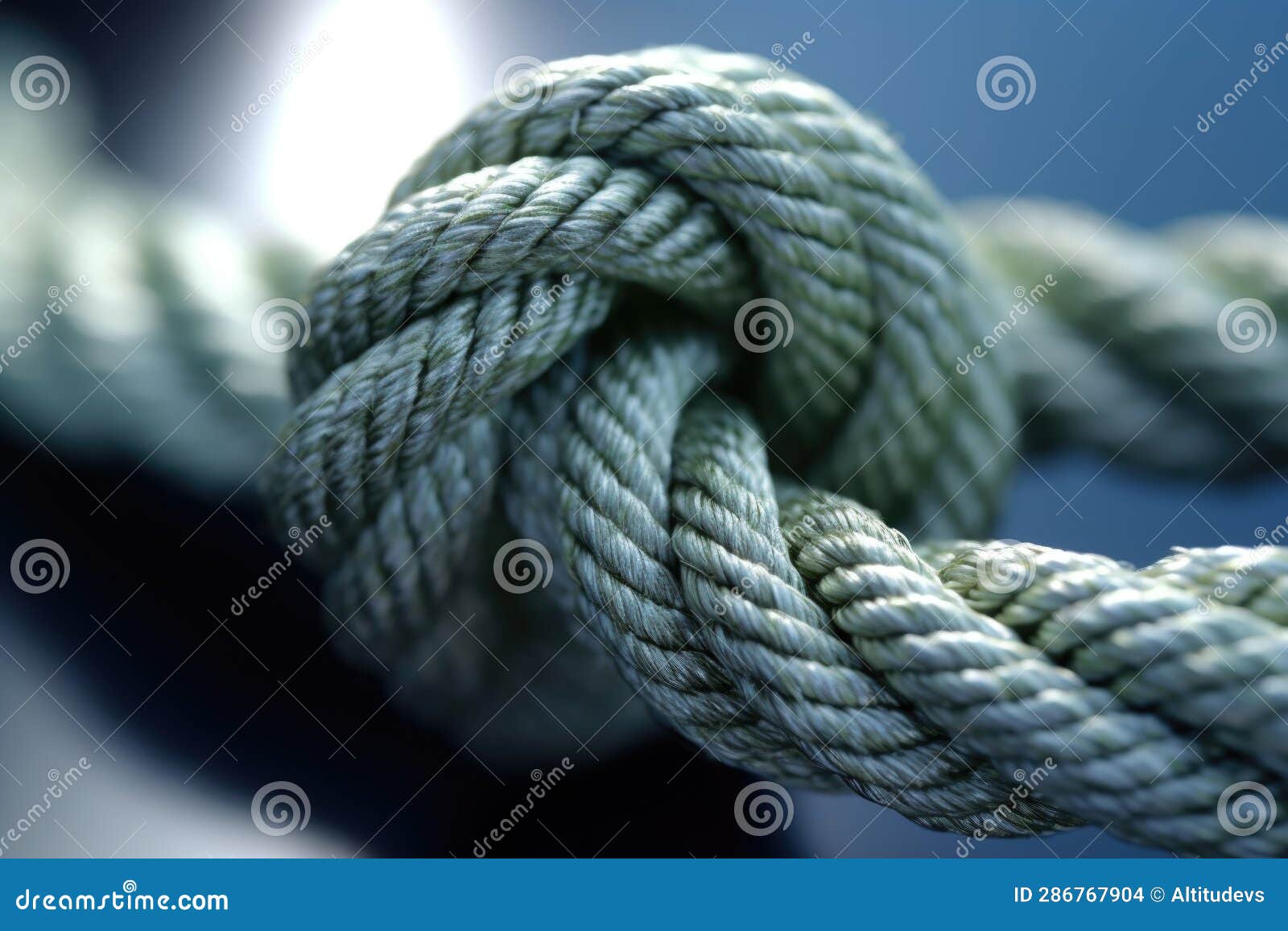 Macro of a Sheet Bend Knot on a Sails Rope Stock Photo Image of