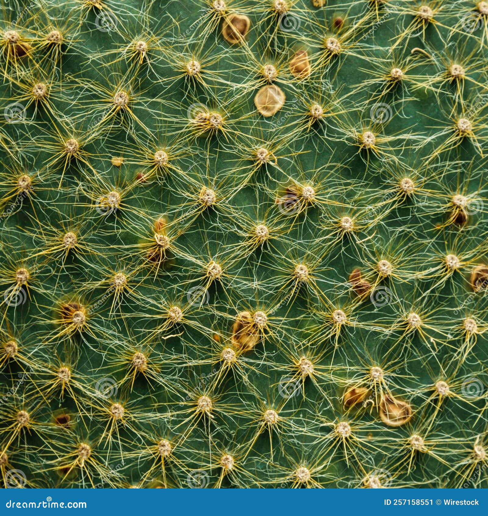 Macro Shot of a Cactus Texture with Yellow Spikes Stock Image - Image ...