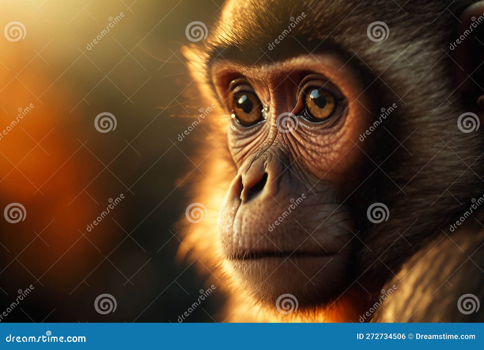 a macro shot captures of a monke