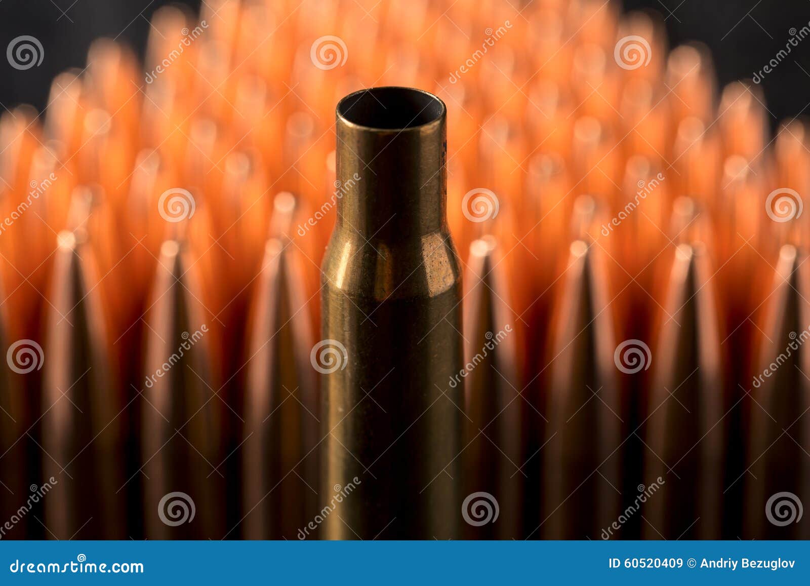 Macro Shot of Copper Bullets Stock Image Image of fire, rifle 60520409