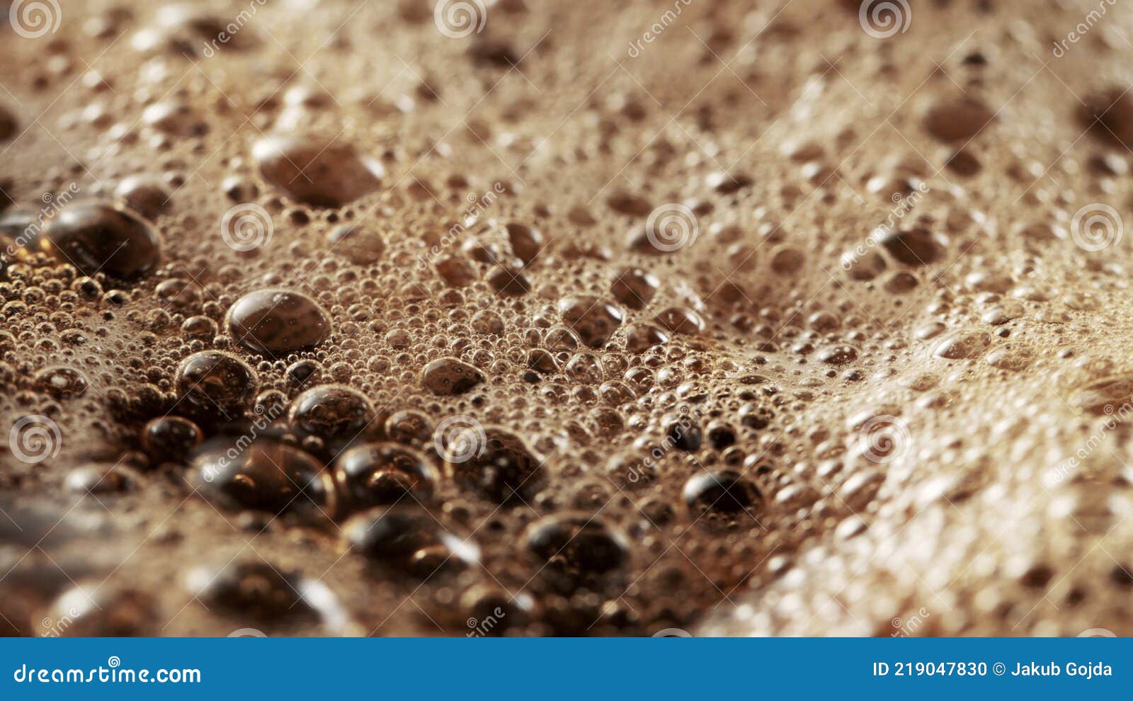 Macro Shot of Foamy Coffee Drink Stock Photo Image of beverage, cofe 219047830